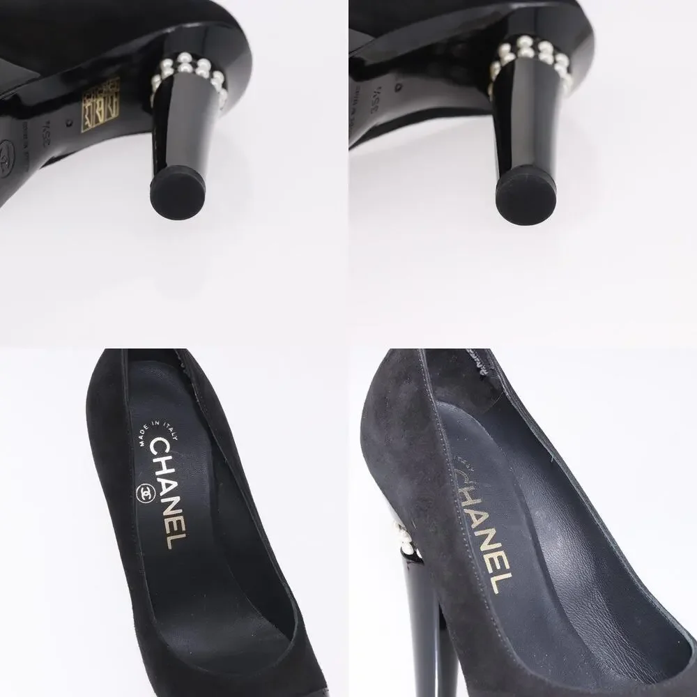 Chanel Pearl Pumps Black